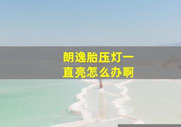 朗逸胎压灯一直亮怎么办啊