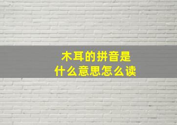 木耳的拼音是什么意思怎么读