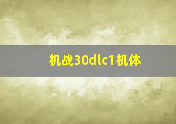 机战30dlc1机体