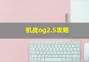 机战og2.5攻略