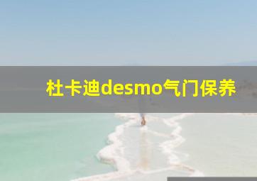 杜卡迪desmo气门保养