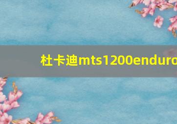 杜卡迪mts1200enduro