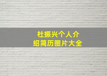 杜振兴个人介绍简历图片大全