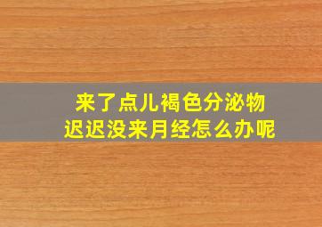 来了点儿褐色分泌物迟迟没来月经怎么办呢