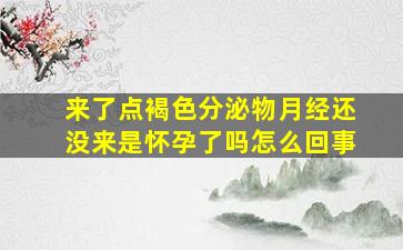 来了点褐色分泌物月经还没来是怀孕了吗怎么回事