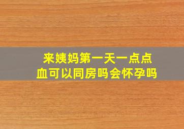 来姨妈第一天一点点血可以同房吗会怀孕吗