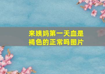 来姨妈第一天血是褐色的正常吗图片