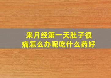 来月经第一天肚子很痛怎么办呢吃什么药好