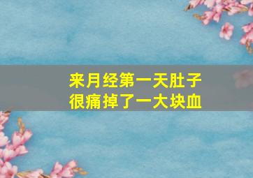 来月经第一天肚子很痛掉了一大块血