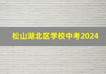 松山湖北区学校中考2024