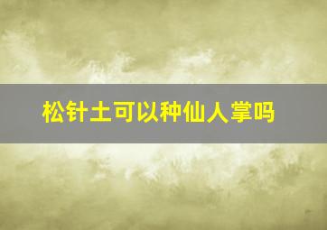 松针土可以种仙人掌吗