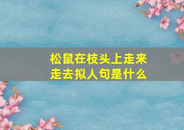 松鼠在枝头上走来走去拟人句是什么