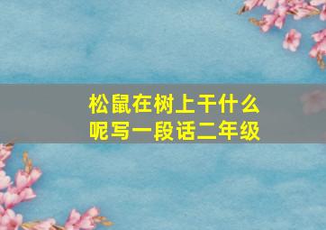 松鼠在树上干什么呢写一段话二年级