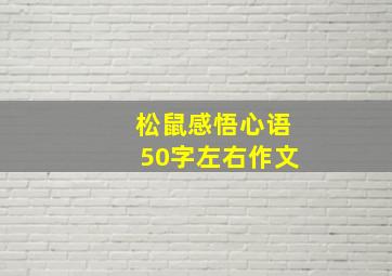 松鼠感悟心语50字左右作文