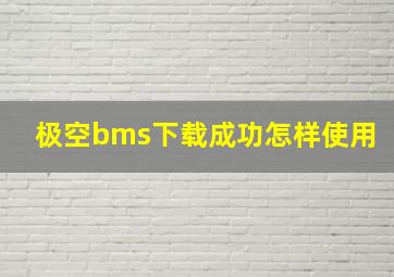 极空bms下载成功怎样使用