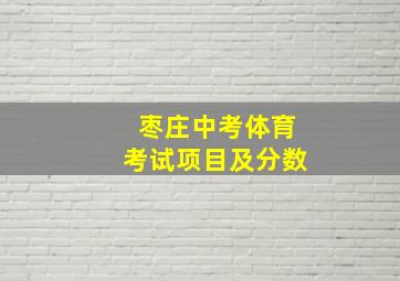 枣庄中考体育考试项目及分数