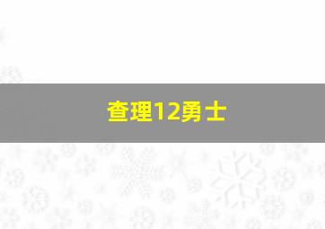 查理12勇士