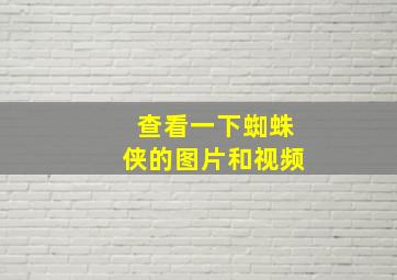 查看一下蜘蛛侠的图片和视频