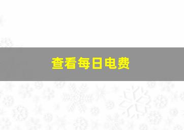 查看每日电费