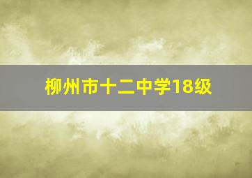 柳州市十二中学18级