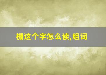 栅这个字怎么读,组词