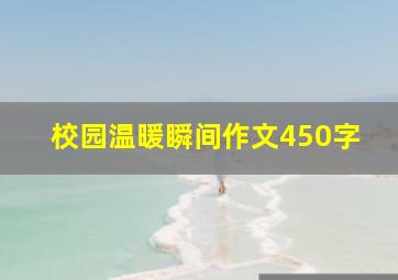 校园温暖瞬间作文450字