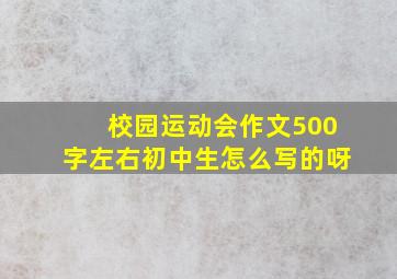 校园运动会作文500字左右初中生怎么写的呀