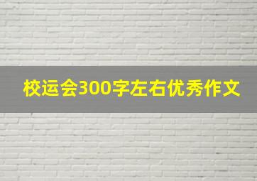 校运会300字左右优秀作文