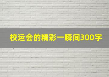 校运会的精彩一瞬间300字