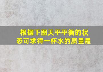 根据下图天平平衡的状态可求得一杯水的质量是