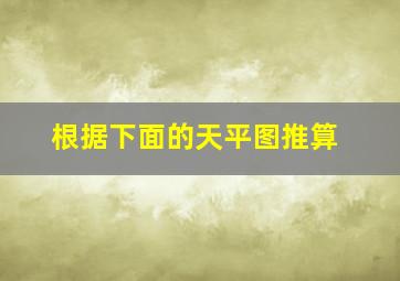 根据下面的天平图推算