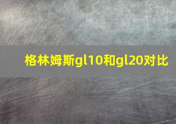 格林姆斯gl10和gl20对比