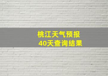 桃江天气预报40天查询结果