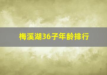 梅溪湖36子年龄排行