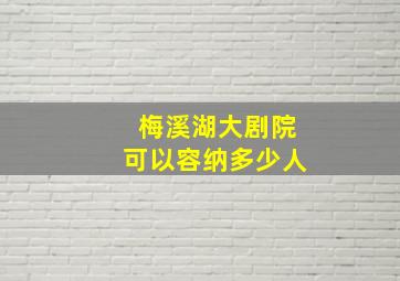 梅溪湖大剧院可以容纳多少人