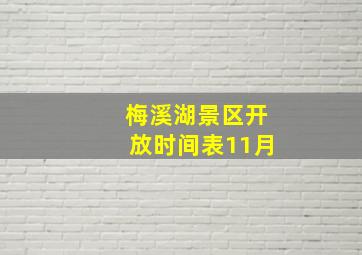 梅溪湖景区开放时间表11月