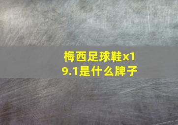 梅西足球鞋x19.1是什么牌子