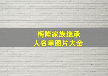 梅隆家族继承人名单图片大全