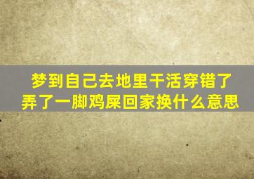 梦到自己去地里干活穿错了弄了一脚鸡屎回家换什么意思