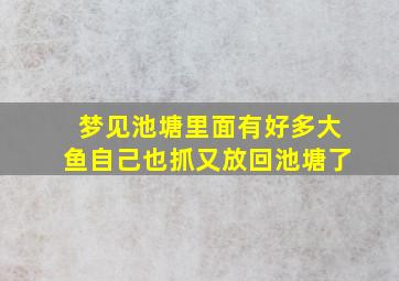 梦见池塘里面有好多大鱼自己也抓又放回池塘了