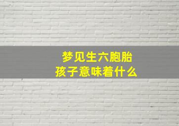 梦见生六胞胎孩子意味着什么