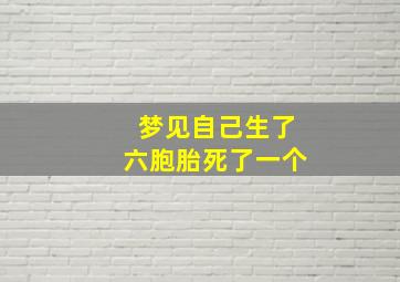 梦见自己生了六胞胎死了一个