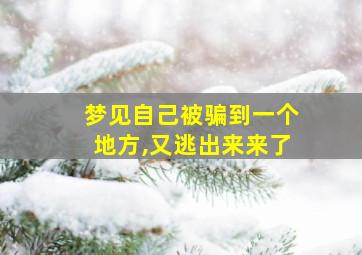 梦见自己被骗到一个地方,又逃出来来了