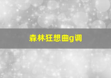 森林狂想曲g调