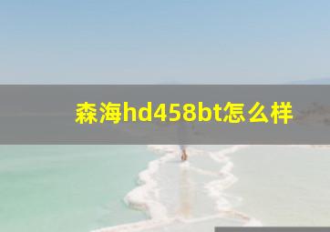 森海hd458bt怎么样