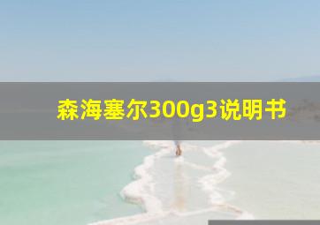 森海塞尔300g3说明书