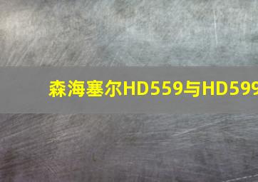 森海塞尔HD559与HD599