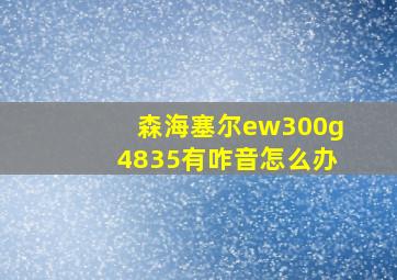 森海塞尔ew300g4835有咋音怎么办