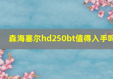 森海塞尔hd250bt值得入手吗