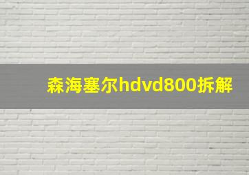 森海塞尔hdvd800拆解